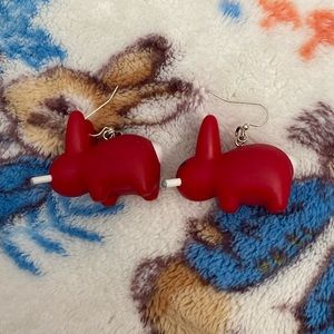 Kidrobot smorkin labbit upcycled earrings